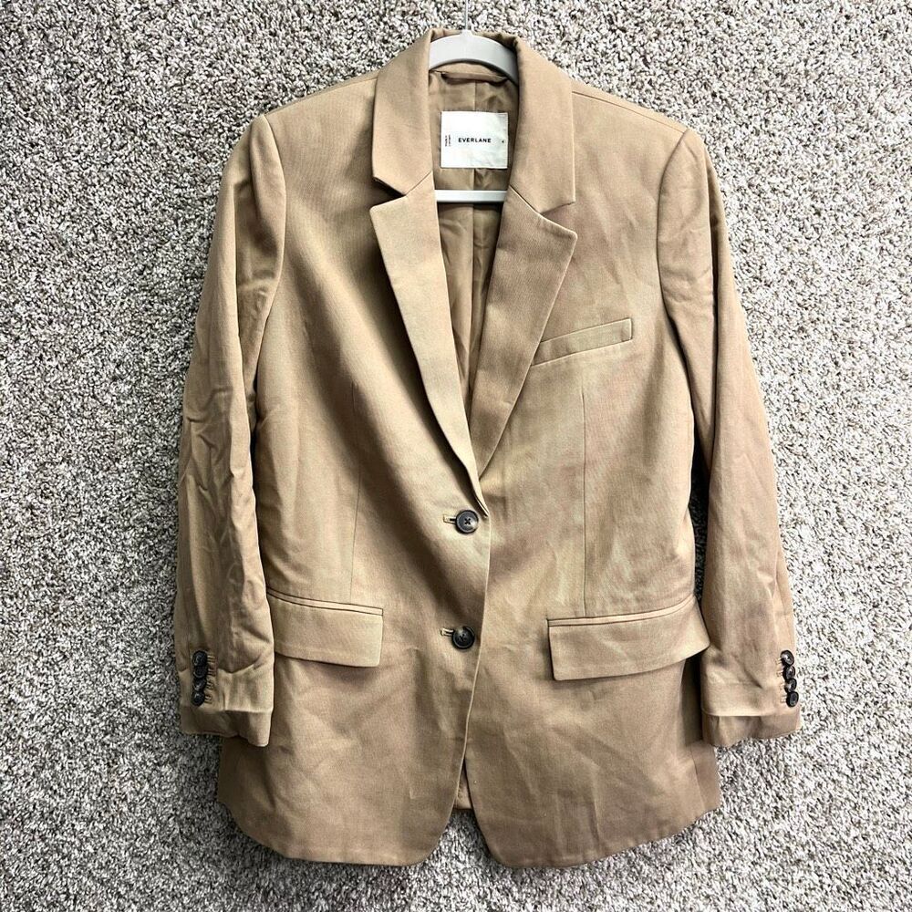 Everlane Blazer Women’s 4 Tan Brown‎ 2-Button Jacket